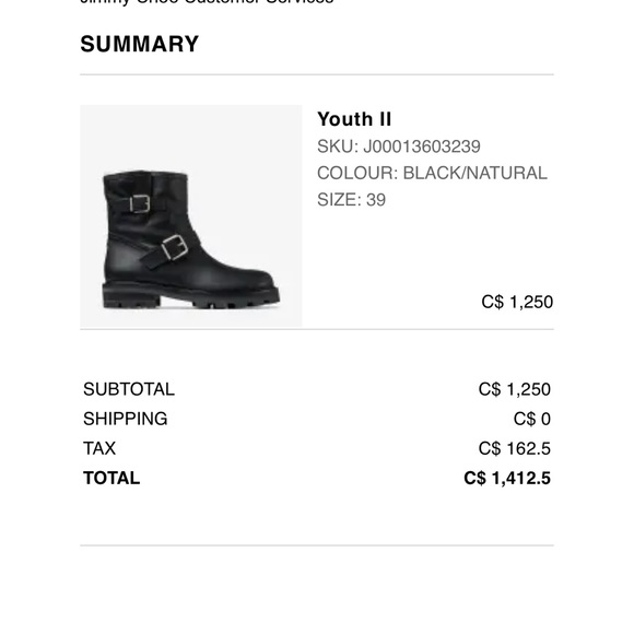 Jimmy Choo winter boots. Black leather fur lined with buckle accents - Picture 5 of 5